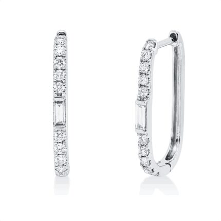 Creolen Weißgold 18kt 0,44 Diamantschmuck mit 22 Diamanten - 2W004