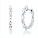 Creolen Weißgold 18kt 0,55 Diamantschmuck mit 10 Diamanten - 2W042