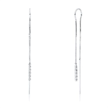 Ohrschmuck Weißgold 18kt 0,10 Diamantschmuck mit 10 Diamanten - 2W116