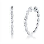 Creolen Weißgold 18kt 0,45 Diamantschmuck mit 36 Diamanten - 2W123