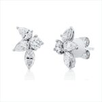 Creolen Weißgold 18kt 0,25 Diamantschmuck mit 14 Diamanten - 2W139