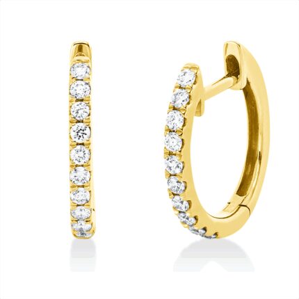 Creolen Gelbgold 18kt 0,20 Diamantschmuck mit 20 Diamanten - 2W152