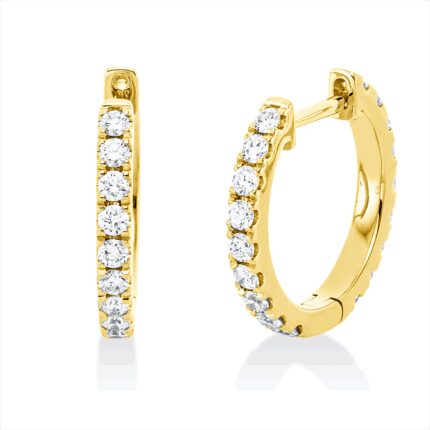 Creolen Gelbgold 18kt 0,55 Diamantschmuck mit 36 Diamanten - 2W153