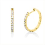 Creolen Gelbgold 18kt 0,37 Diamantschmuck mit 24 Diamanten - 2W155