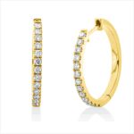 Creolen Gelbgold 18kt 0,39 Diamantschmuck mit 26 Diamanten - 2W157