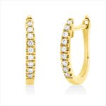 Creolen Gelbgold 18kt 0,10 Diamantschmuck mit 18 Diamanten - 2W160