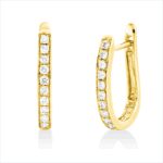 Creolen Gelbgold 18kt 0,14 Diamantschmuck mit 20 Diamanten - 2W171