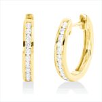 Creolen Gelbgold 18kt 0,25 Diamantschmuck mit 22 Diamanten - 2W185