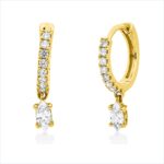Creolen Gelbgold 18kt 0,41 Diamantschmuck mit 18 Diamanten - 2W341