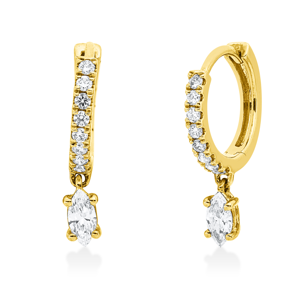 2W341G Creolen Gelbgold 18kt 0,41 Diamantschmuck mit 18 Diamanten - 2W341 – Bild 1