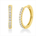 Creolen Gelbgold 18kt 0,21 Diamantschmuck mit 20 Diamanten - 2W350
