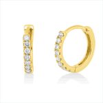 Creolen Gelbgold 18kt 0,17 Diamantschmuck mit 16 Diamanten - 2W351