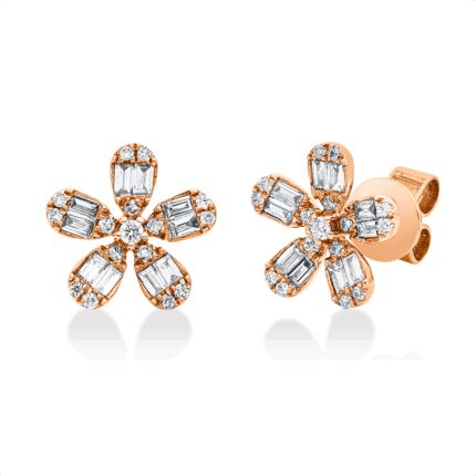 Ohrstecker Rosegold 18kt 0,46 Diamantschmuck mit 52 Diamanten - 2W363
