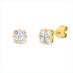 Ohrstecker Gelbgold 18kt 0,62 Diamantschmuck mit 10 Diamanten - 2W367