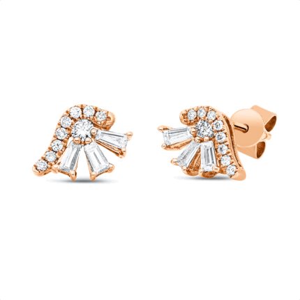 Ohrstecker Rosegold 18kt 0,34 Diamantschmuck mit 24 Diamanten - 2W368