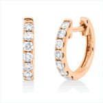 Creolen Rosegold 18kt 0,43 Diamantschmuck mit 14 Diamanten - 2W376