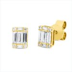Ohrstecker Gelbgold 18kt 0,58 Diamantschmuck mit 18 Diamanten - 2W384