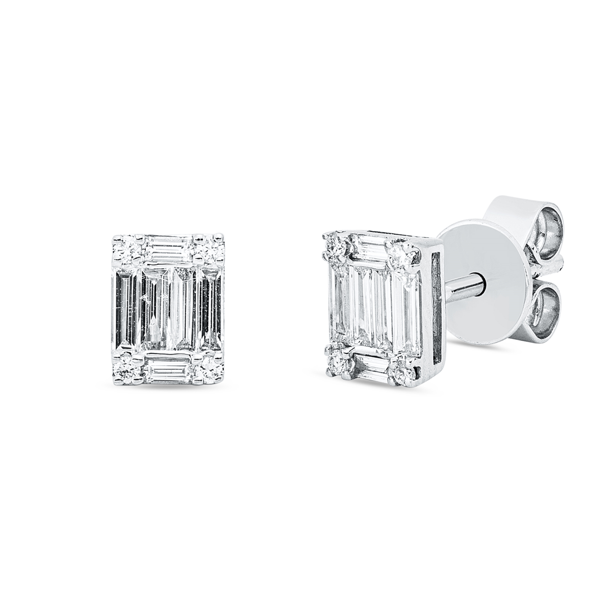 2W385W Ohrstecker Weißgold 18kt 0,48 Diamantschmuck mit 20 Diamanten - 2W385 – Bild 1