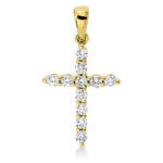 Anhänger Gelbgold 18kt 0,27 Diamantschmuck mit 11 Diamanten - 3A621