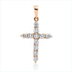 Anhänger Rosegold 18kt 0,55 Diamantschmuck mit 11 Diamanten - 3F350