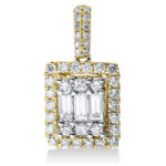Anhänger Gelbgold / Weißgold 18kt 0,57 Diamantschmuck mit 43 Diamanten - 3G086