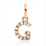 Anhänger Rosegold 18kt 0,05 Diamantschmuck mit 11 Diamanten - 3H895