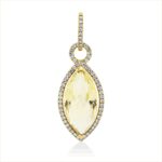 Anhänger Gelbgold 18kt 0,35 Diamantschmuck Farbstein 6,46 ct - 3I085