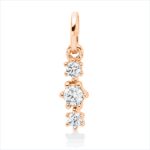 Anhänger Rosegold 18kt 0,10 Diamantschmuck mit 3 Diamanten - 3I156