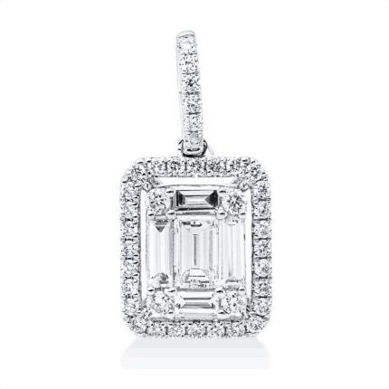 Anhänger Weißgold 18kt 0,40 Diamantschmuck mit 43 Diamanten - 3I188