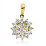Anhänger Gelbgold 18kt 0,86 Diamantschmuck mit 19 Diamanten - 3I207