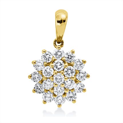 Anhänger Gelbgold 18kt 0,86 Diamantschmuck mit 19 Diamanten - 3I207