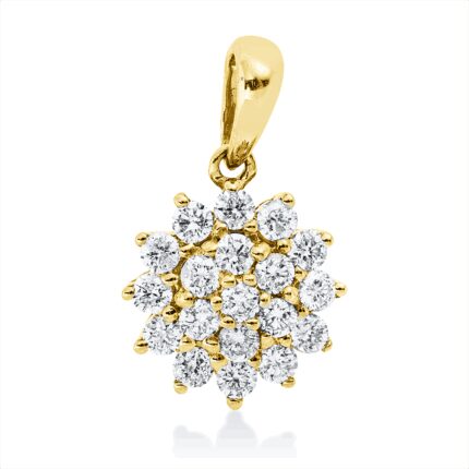 Anhänger Gelbgold 18kt 0,31 Diamantschmuck mit 19 Diamanten - 3I208