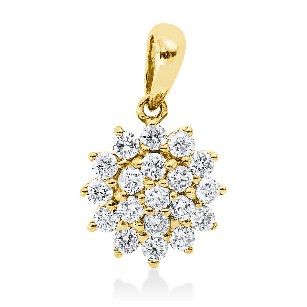 3I208G Anhänger Gelbgold 18kt 0,31 Diamantschmuck mit 19 Diamanten - 3I208 – Bild 1