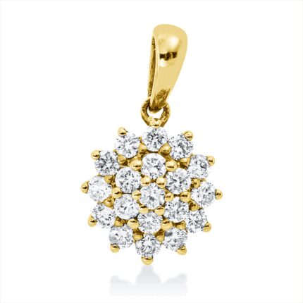 Anhänger Gelbgold 18kt 0,26 Diamantschmuck mit 19 Diamanten - 3I209