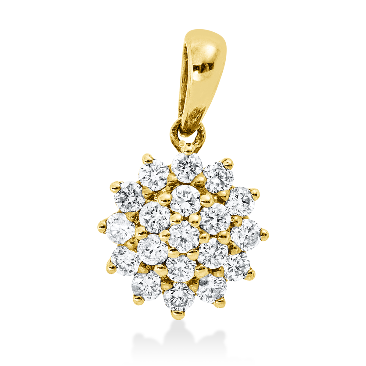 3I209G Anhänger Gelbgold 18kt 0,26 Diamantschmuck mit 19 Diamanten - 3I209 – Bild 1