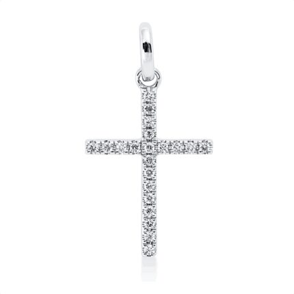 Anhänger Weißgold 18kt 0,05 Diamantschmuck mit 21 Diamanten - 3I214