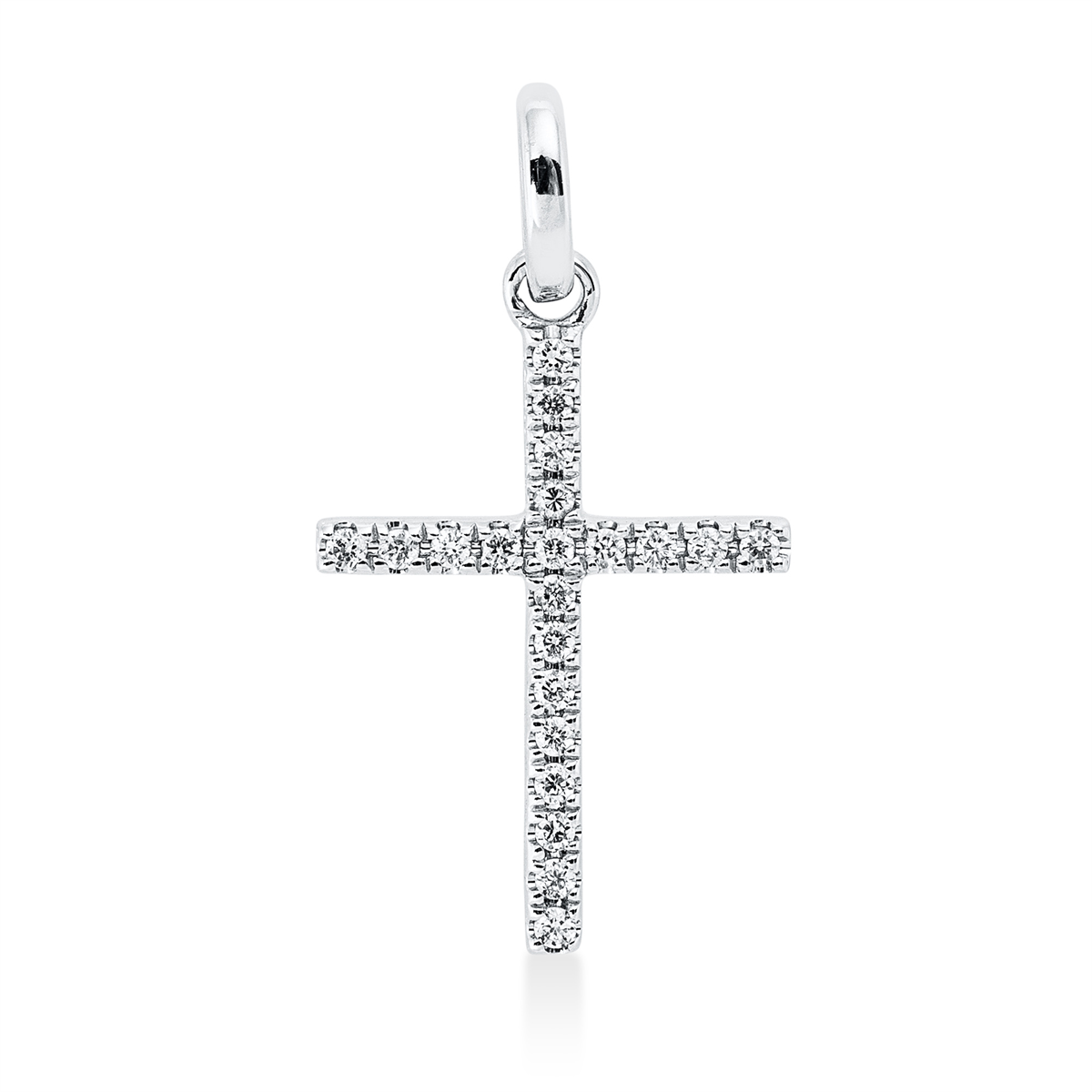 3I214W Anhänger Weißgold 18kt 0,05 Diamantschmuck mit 21 Diamanten - 3I214 – Bild 1