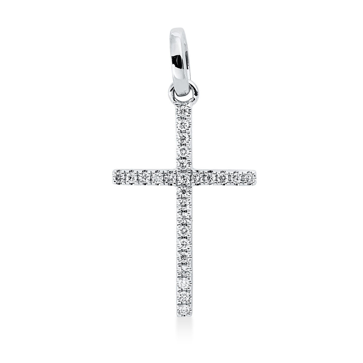 3I215W Anhänger Weißgold 18kt 0,08 Diamantschmuck mit 26 Diamanten - 3I215 – Bild 1