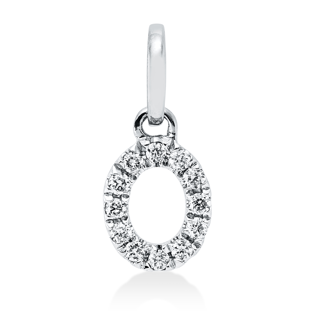 3I222W Anhänger Weißgold 18kt 0,05 Diamantschmuck mit 12 Diamanten - 3I222 – Bild 1