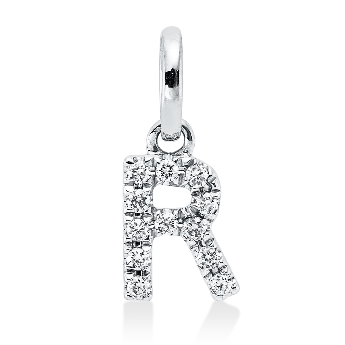 3I223W Anhänger Weißgold 18kt 0,05 Diamantschmuck mit 12 Diamanten - 3I223 – Bild 1