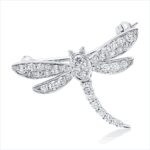 Brosche Weißgold 18kt 0,52 Diamantschmuck mit 39 Diamanten - 3I231