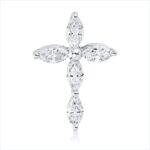 Anhänger Weißgold 18kt 0,21 Diamantschmuck mit 5 Diamanten - 3I242