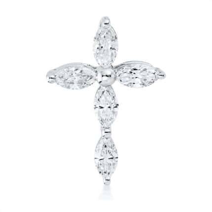 Anhänger Weißgold 18kt 0,21 Diamantschmuck mit 5 Diamanten - 3I242