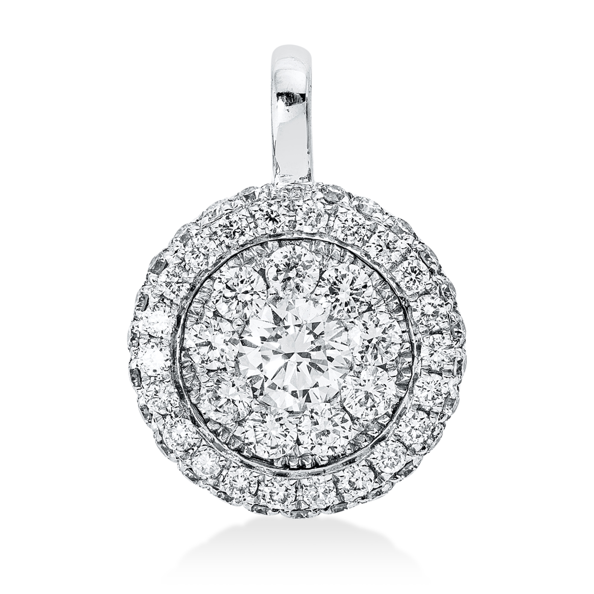 3I250W Anhänger Weißgold 18kt 0,65 Diamantschmuck mit 57 Diamanten - 3I250 – Bild 1