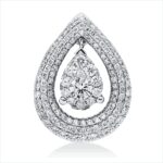 Anhänger Weißgold 18kt 0,59 Diamantschmuck mit 123 Diamanten - 3I252