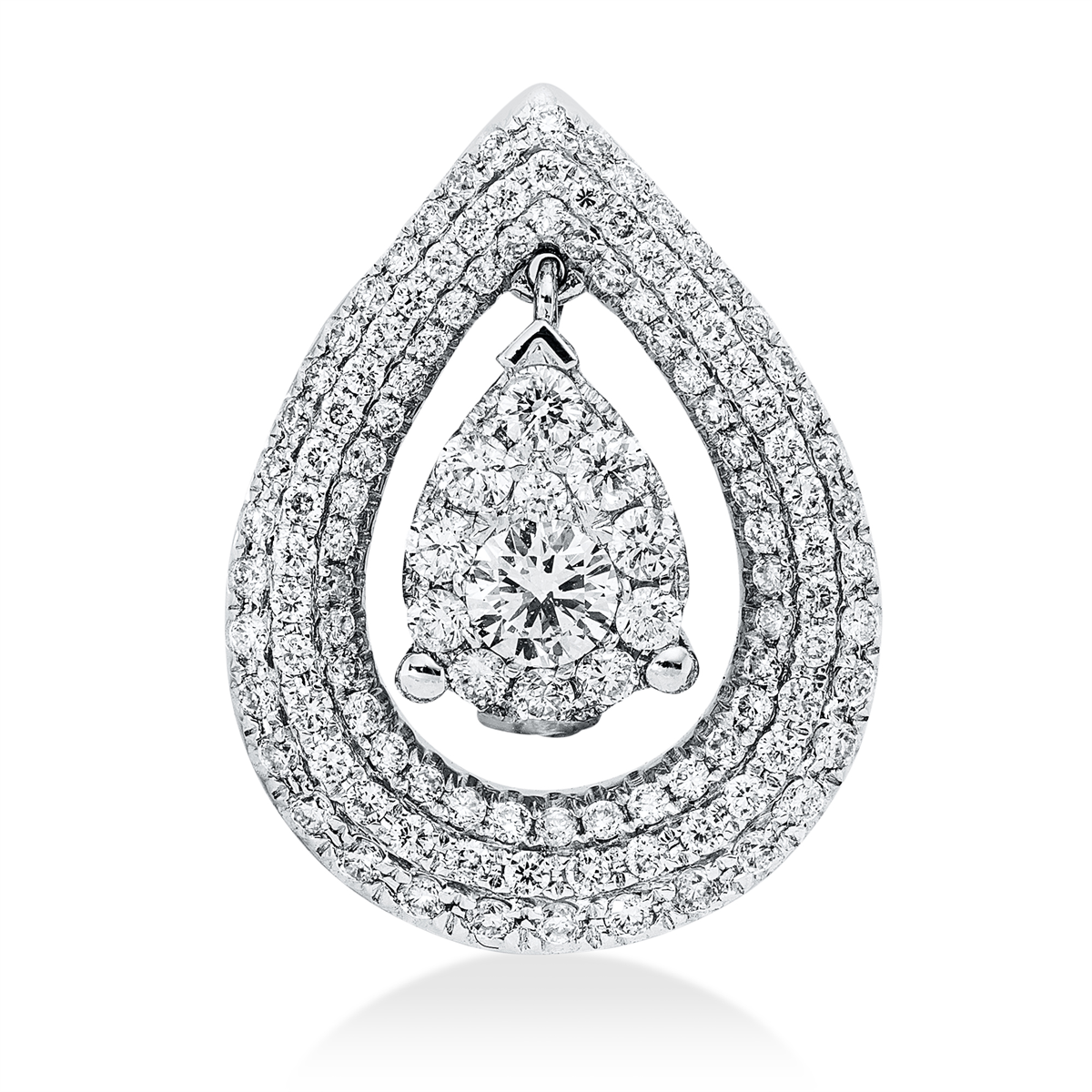 3I252W Anhänger Weißgold 18kt 0,59 Diamantschmuck mit 123 Diamanten - 3I252 – Bild 1