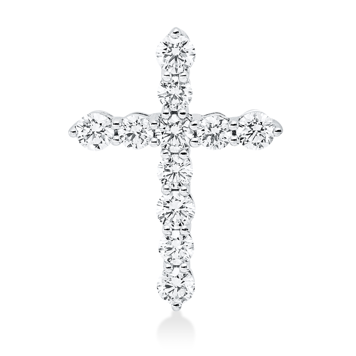 3I260W Anhänger Weißgold 18kt 0,59 Diamantschmuck mit 11 Diamanten - 3I260 – Bild 1