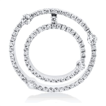 Anhänger Weißgold 18kt 0,39 Diamantschmuck mit 81 Diamanten - 3I261