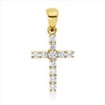 Anhänger Gelbgold 18kt 0,14 Diamantschmuck mit 11 Diamanten - 3I275