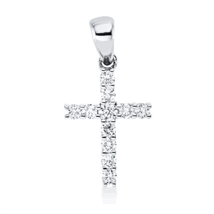 Anhänger Weißgold 18kt 0,14 Diamantschmuck mit 11 Diamanten - 3I275